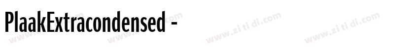 PlaakExtracondensed 字体转换